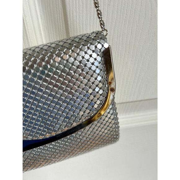 Beautiful Vintage Silver Disco Evening Purse | Silver Mesh Crossbody Bag - Picture 5 of 8